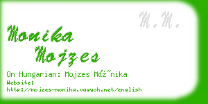 monika mojzes business card